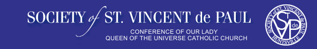 Welcome to St. Vincent DePaul Society - Conference of Our Lady, Queen of the Universe Catholic Church - Online Operations Management System